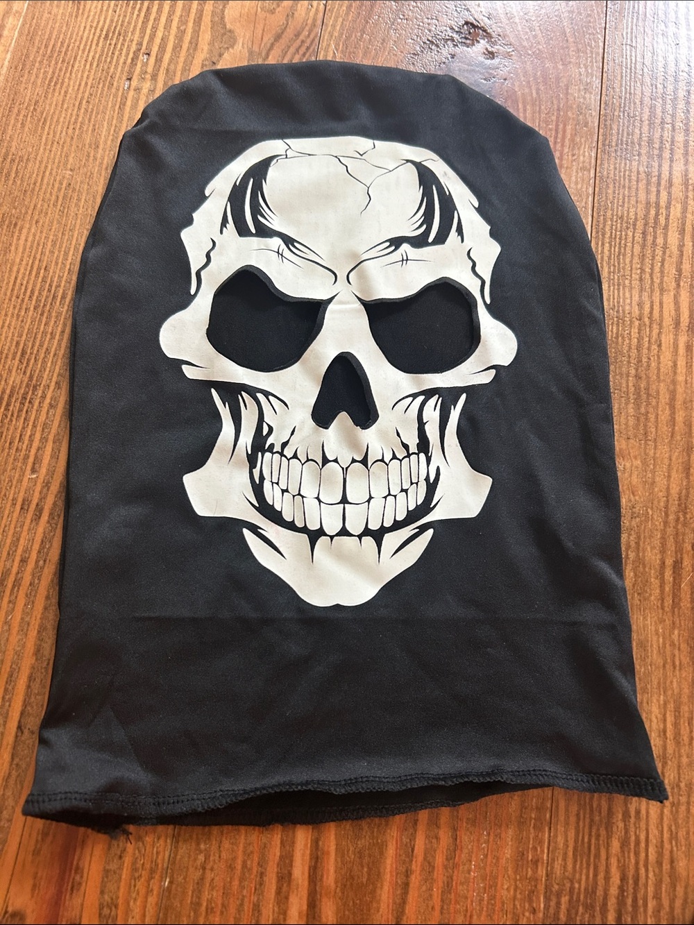 Kids Black Skeleton Costume with Hood and Gloves ~Glows in the Dark - Picture 5 of 13